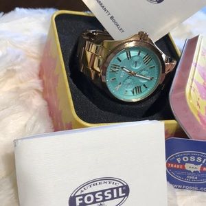 Rose Gold Fossil Watch